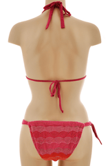 CECILIA PRADO NEIVA Pink Knitted Triangle Bikini