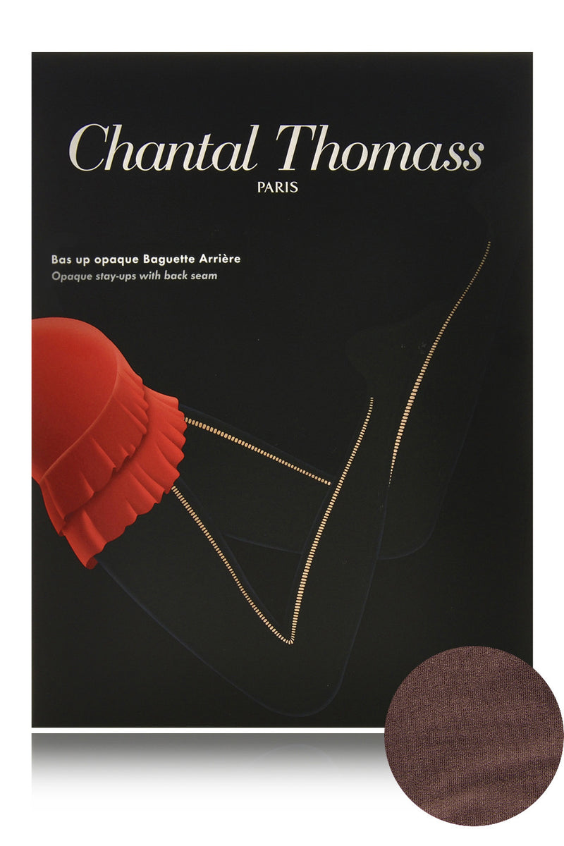 CHANTAL THOMASS BACK SEAM Chocolate Opaque Hold Ups