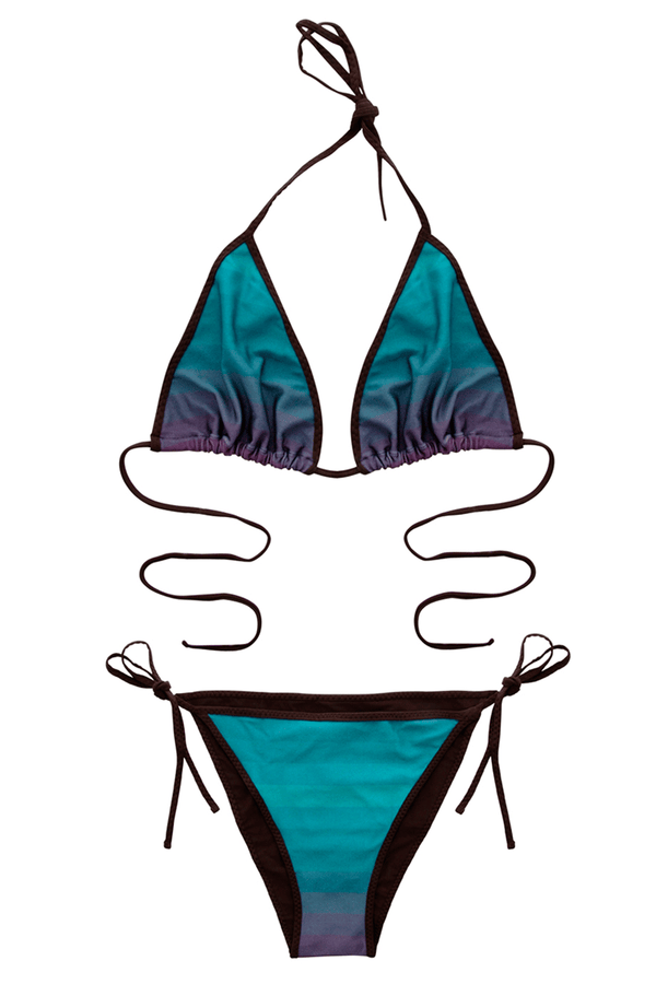 CLUBE BOSSA GRADIENT Turquoise Triangle Bikini