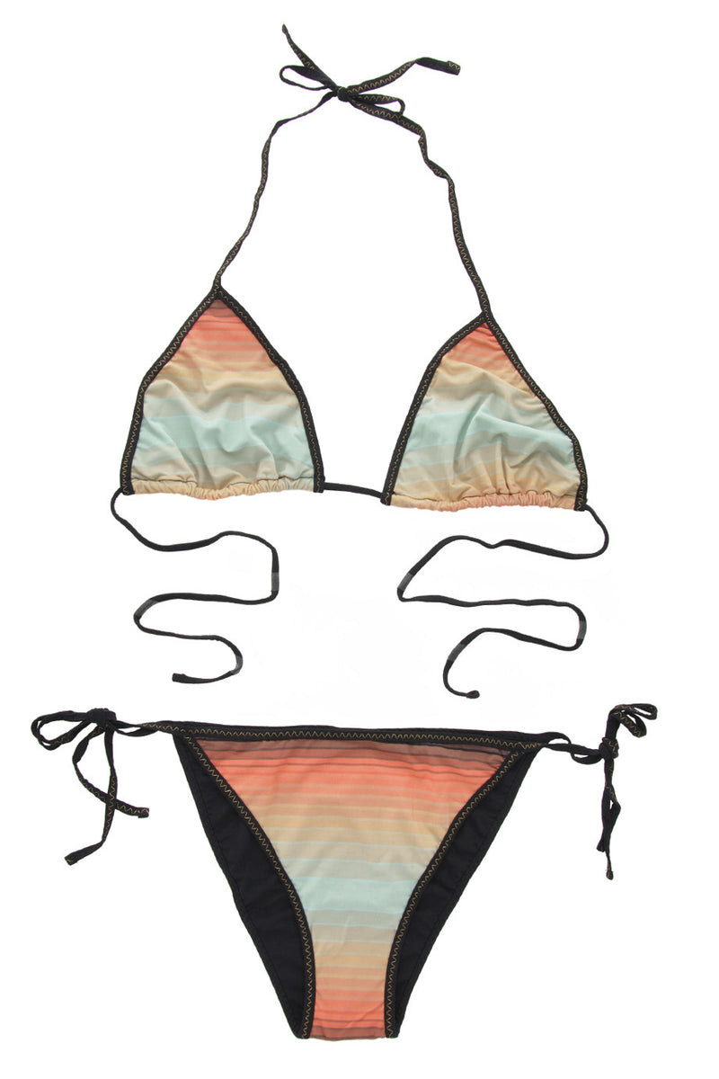 CLUBE BOSSA SUNSET Pastel Gradient Triangle Bikini