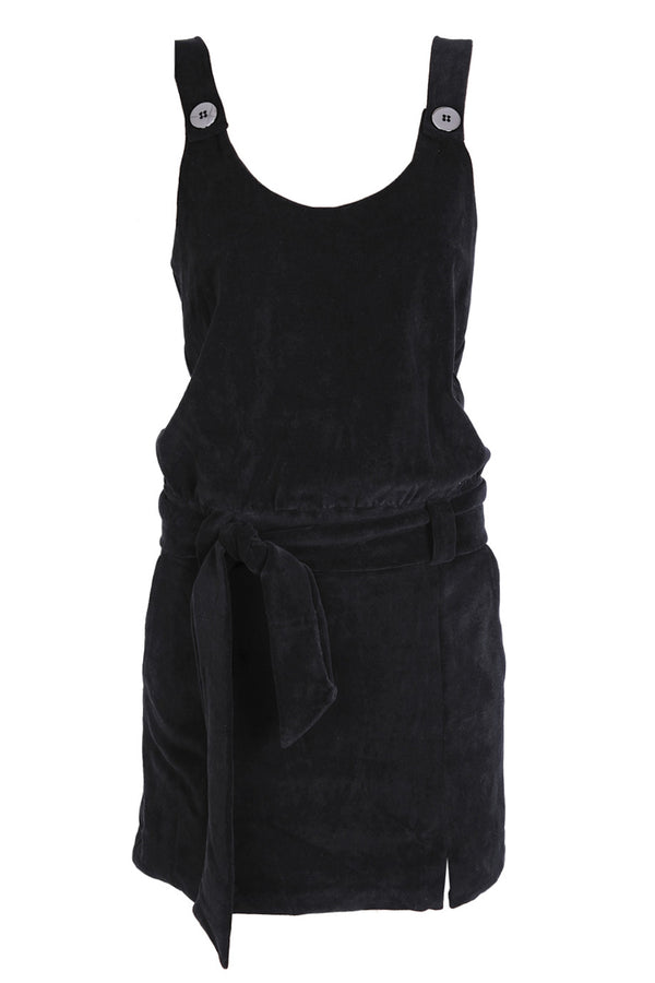 CLUBE BOSSA VELOUR Black Cotton Dress