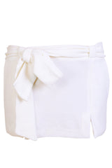 CLUBE BOSSA VELOUR Short Ivory Skirt