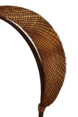 COLETTE MALOUF CRESCENT Burned Gold Metal Net Headband