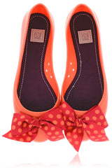 COLORS OF CALIFORNIA CHIC IN THE CITY Coral Dot Ballerinas