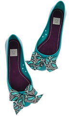COLORS OF CALIFORNIA CHIC IN THE CITY Petrol Snakeskin Ballerinas