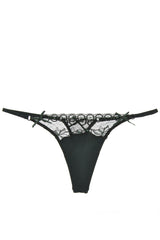 COTTON CLUB GREEN FLOWER Lace Sexy Thong
