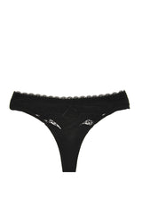 COTTON CLUB SHIRLEY Black Lace Thong