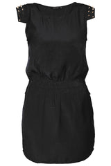 C BLOCK SURI Black Studded Knee Length Dress