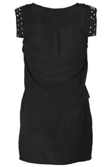 C BLOCK SURI Black Studded Knee Length Dress