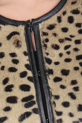 C BLOCK JALIA Leopard Fur Jacket