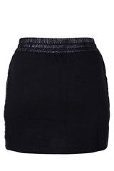 C BLOCK PIA Black Elastic Drawstring Skirt