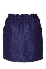C BLOCK ROSALINE Black Purple Brocade Skirt