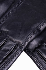 DEMI GERDA Black Leather Seams Women Gloves