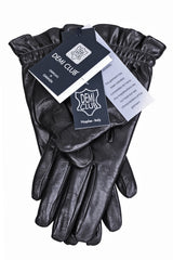 DEMI ISELIN Dark Grey Leather Women Gloves