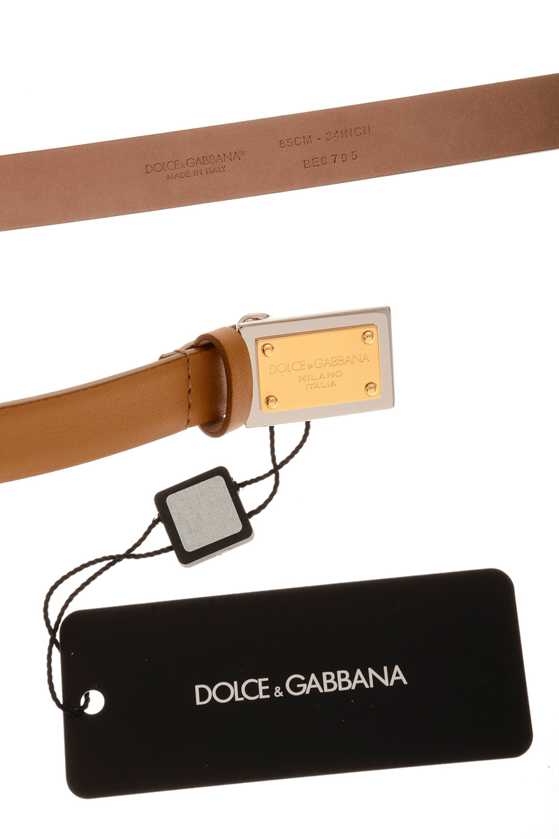 Dolce & Gabbana CAMMELO Soft Leather Belt