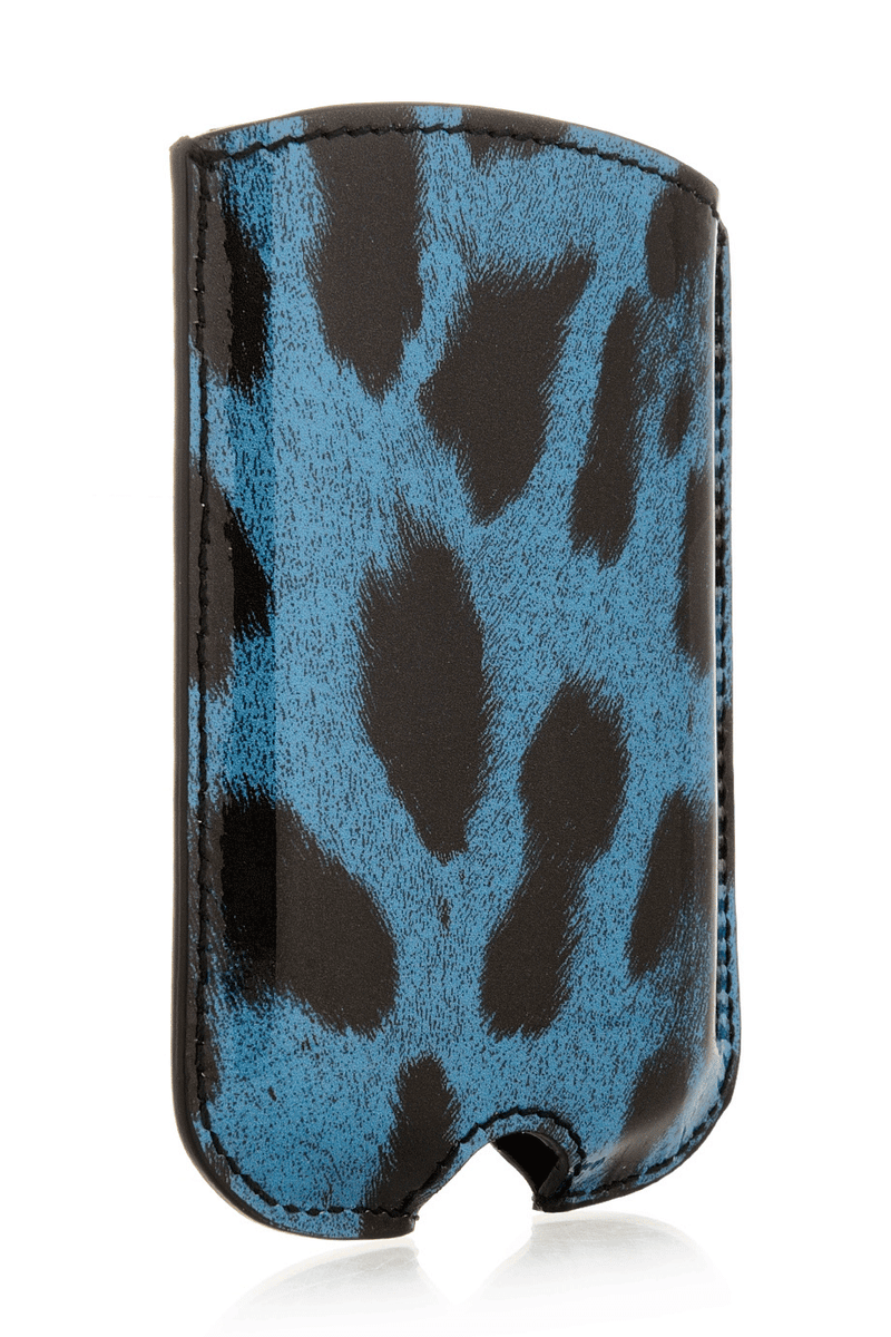 Dolce & Gabbana LEOPARD Vernice Blue Blackberry / Samsung Case