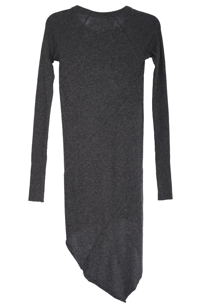 ENZA COSTA - CASHMERE Twist Grey Tunic Dress - Woman Clothing - Dresses