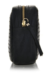 ELLIOTT LUCCA Leather Woman Clutch Bags - MILLANA Black Onyx Leather Clutch Bag