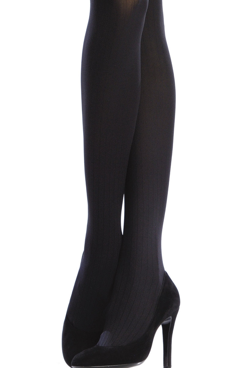 EMILIO CAVALLINI OPAQUE 3 DIMENSIONS RIBBED Tights Brown Wood