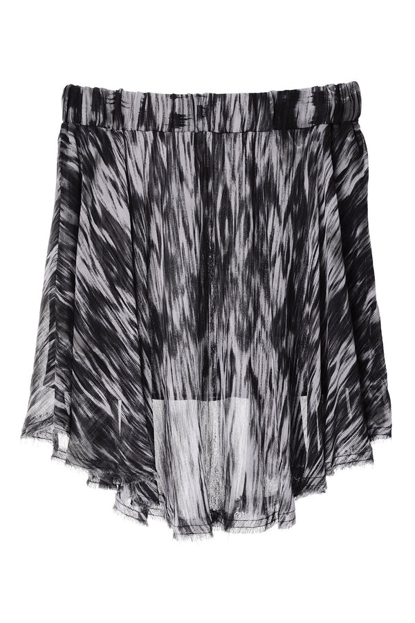 ENZA COSTA IKAT Grey Black Asymmetric Skirt