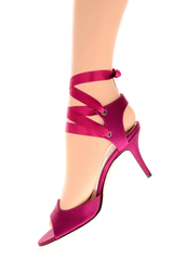 FENDI CIRCUS Purple Ribbon Sandals