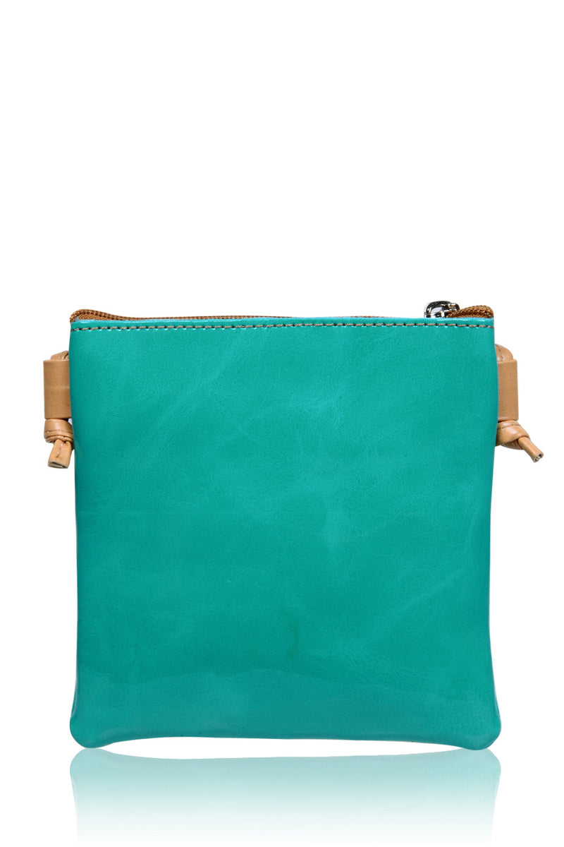 FERCHI MINI DAISY Green Patent Crossbody Bag