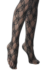 FOGAL 118 Tights of Finest Elastic Lace 210 Noir