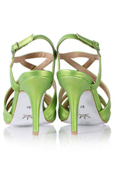 FRANCESCO MILANO SESHAT Green Heeled Sandals