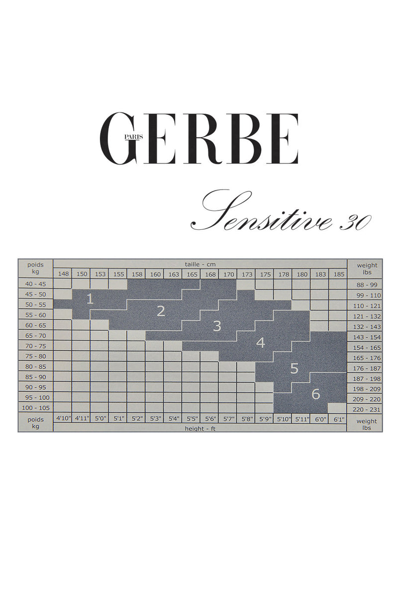 GERBE SENSITIVE 30 Anthracite Grey Tights