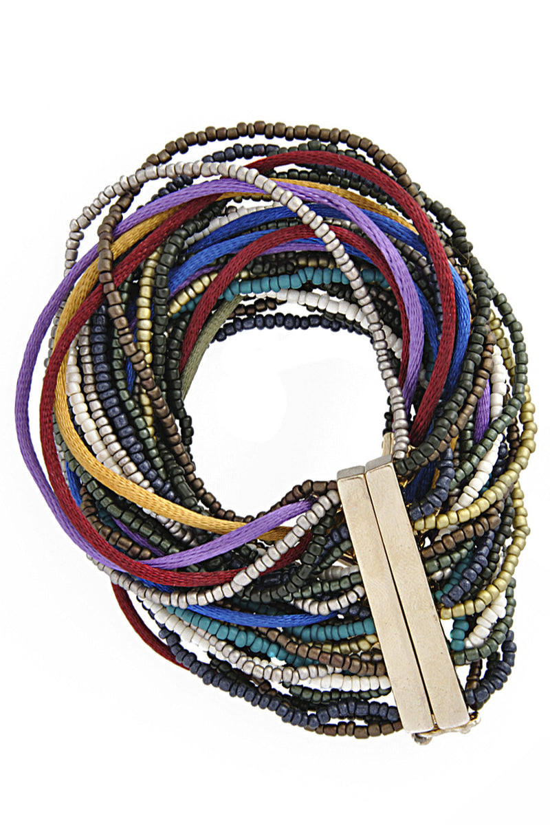 GIO BERNARDES RAINBOW Multi Link Silk Cord Bracelet