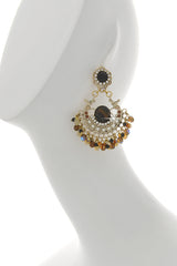 GIO BERNARDES - SHADOW Bronze Crystal Clip Earrings Jewelry