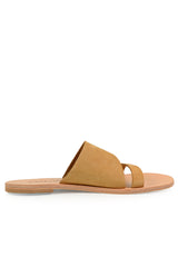 Tyche Beige Suede Leather Sandals