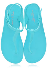 HENRY & HENRY ATHENA Light Blue Rubber Women Sandals