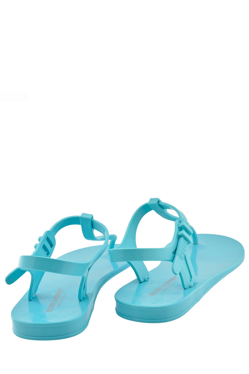 HENRY & HENRY ATHENA Light Blue Rubber Women Sandals