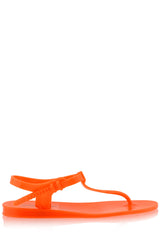 HENRY & HENRY ATHENA Orange Fluo Rubber Sandals