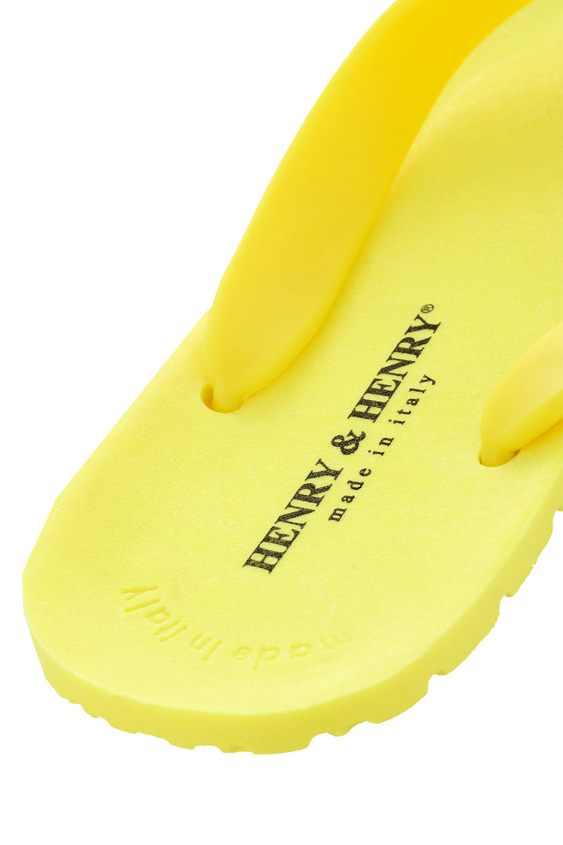 HENRY & HENRY FLIPPER Yellow Fluo Flip Flops