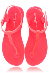 HENRY & HENRY ATHENA Fuchsia Fluo Rubber Sandals