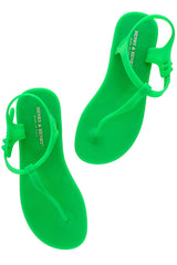 HENRY & HENRY ATHENA Green Fluo Rubber Sandals