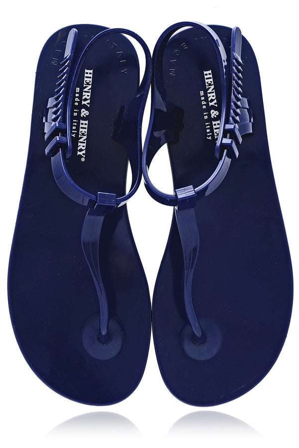 HENRY & HENRY ATHENA Royal Blue Rubber Sandals