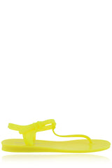 HENRY & HENRY ATHENA Yellow Fluo Rubber Sandals