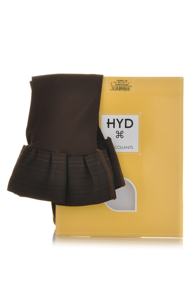HYD CAPRI 70 Opaque Hold Ups Cappuccino Brown