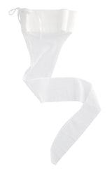 VOILE Lace Ties Hold Ups White