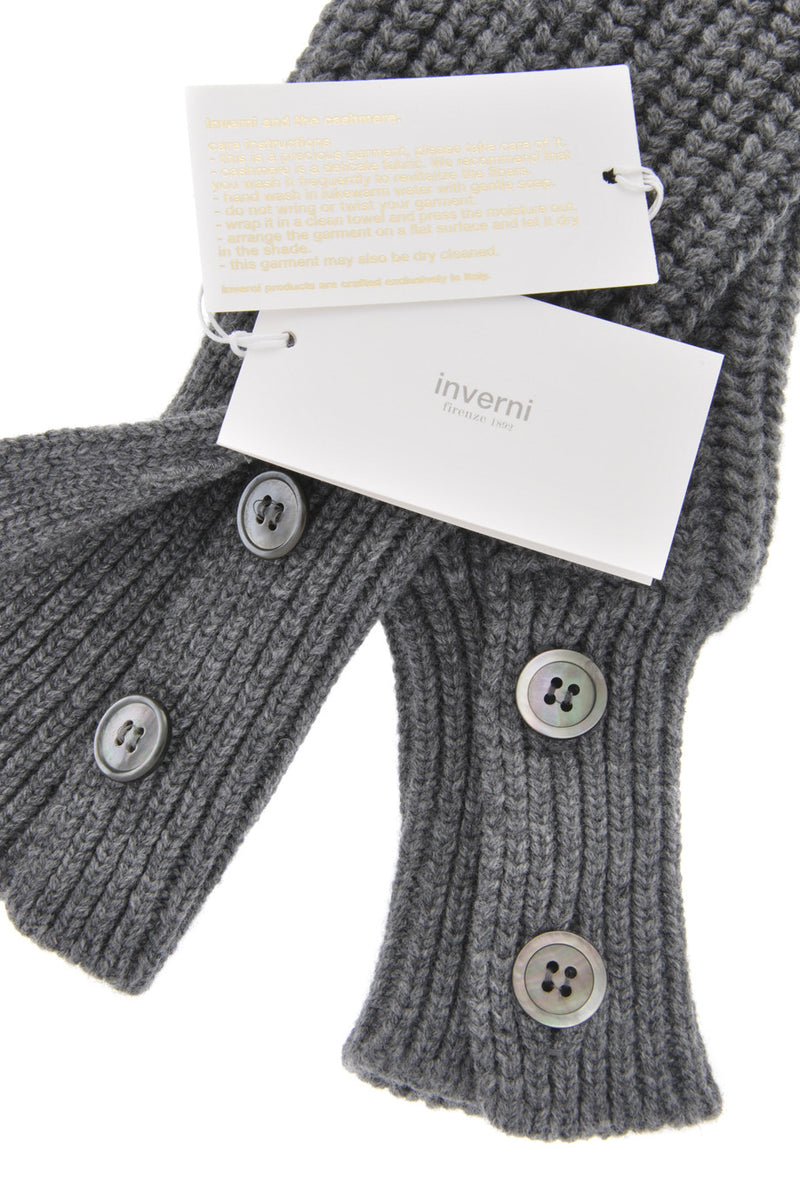 INVERNI Wool Women Gloves - HIMALAYA Grey Cashmere Wool Women Arm Warmers