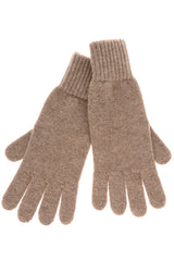 INVERNI FLORENCE Light Brown Cashmere Wool Women Gloves