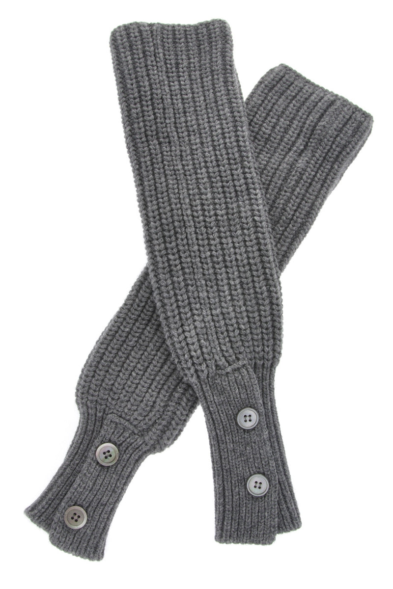 INVERNI Wool Women Gloves - HIMALAYA Grey Cashmere Wool Women Arm Warmers