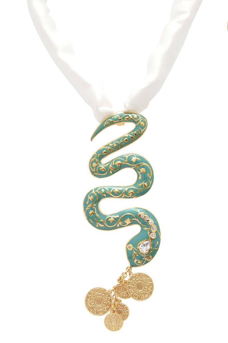 ISHARYA CLEOPATRA Serpent Coin Necklace