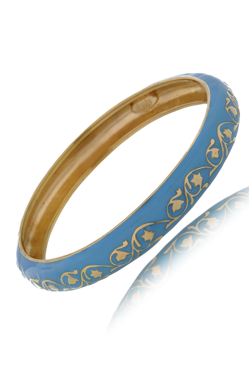 ISHARYA FLORENTINE Blue Enamel Bangle Bracelet