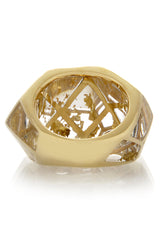 ISHARYA LOUVRE Leaf Gold Resin Ring