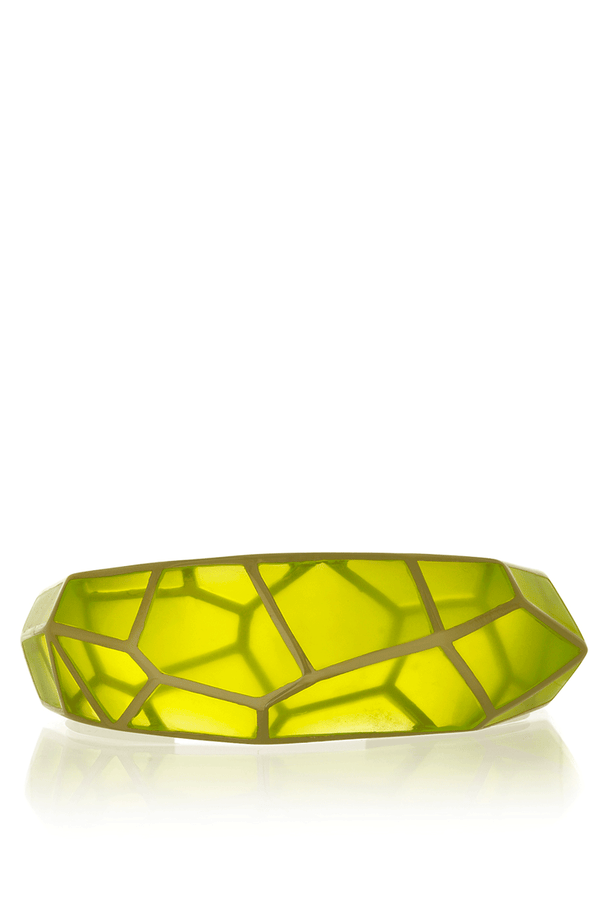 ISHARYA LOUVRE Neon Yellow Resin Cuff Bracelet