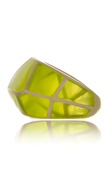 ISHARYA LOUVRE Neon Yellow Resin Ring